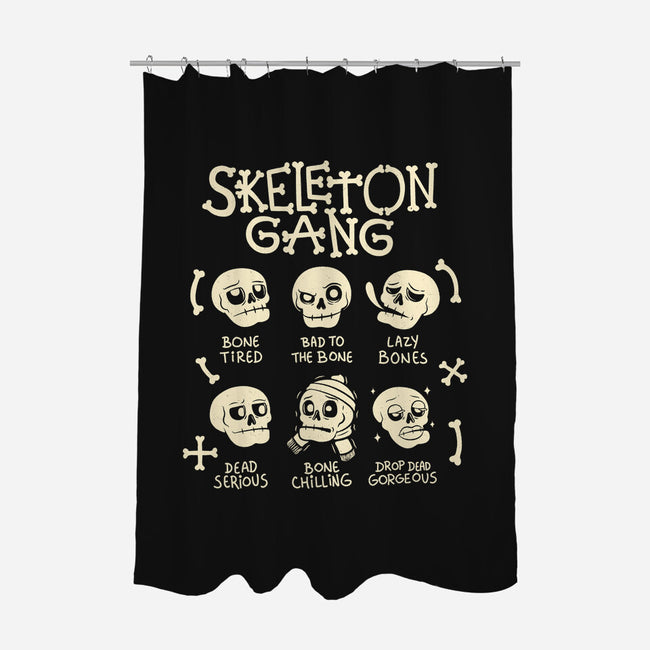 Skeleton Gang-None-Polyester-Shower Curtain-tobefonseca