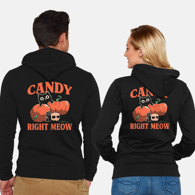 Candy Right Meow-Unisex-Zip-Up-Sweatshirt-tobefonseca