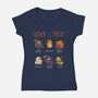 Quack Or Treat-Womens-V-Neck-Tee-tobefonseca