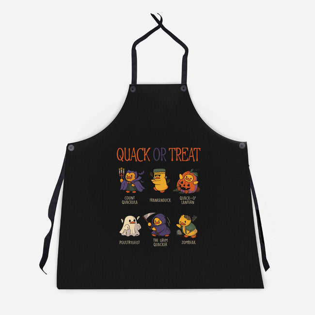Quack Or Treat-Unisex-Kitchen-Apron-tobefonseca