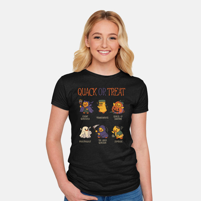 Quack Or Treat-Womens-Fitted-Tee-tobefonseca