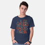 Happy Meoween Black Cat Halloween-Mens-Basic-Tee-tobefonseca