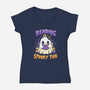 Reading Is Spooky Fun-Womens-V-Neck-Tee-Vallina84