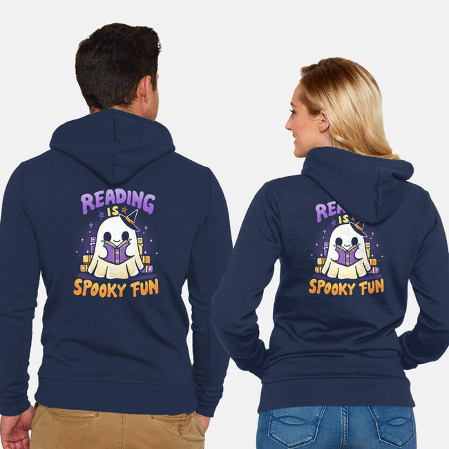 Reading Is Spooky Fun-Unisex-Zip-Up-Sweatshirt-Vallina84
