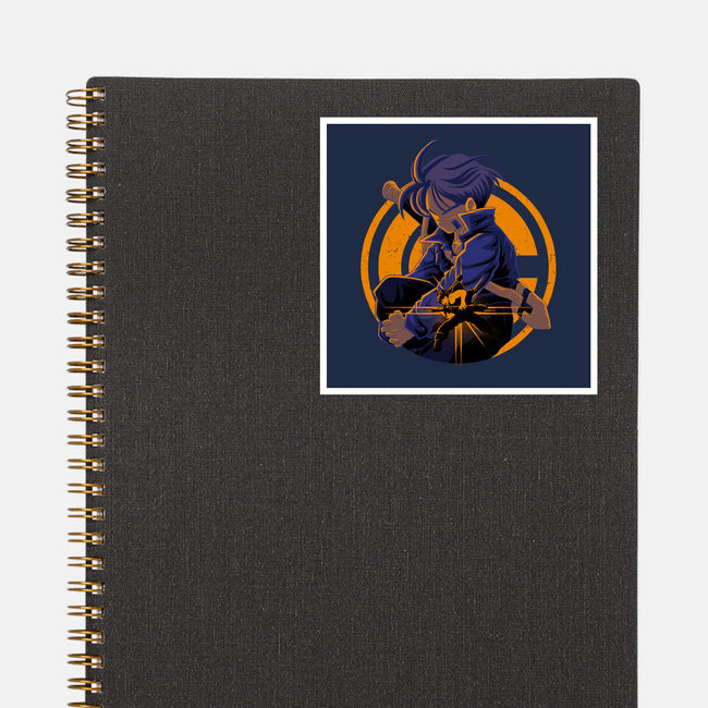 Fighter From Future-None-Glossy-Sticker-rmatix