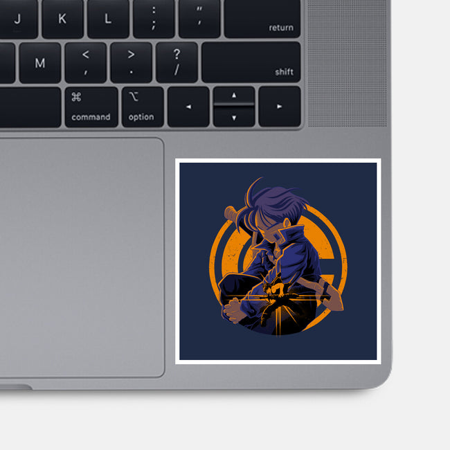 Fighter From Future-None-Glossy-Sticker-rmatix