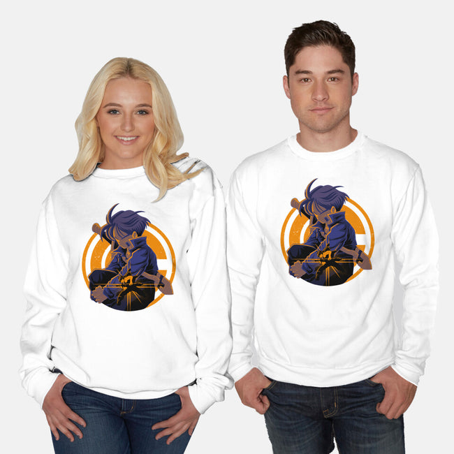 Fighter From Future-Unisex-Crew Neck-Sweatshirt-rmatix
