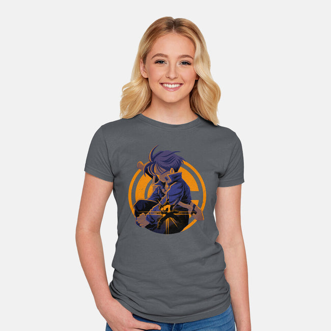 Fighter From Future-Womens-Fitted-Tee-rmatix