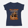 Dial A Scream-Womens-V-Neck-Tee-P1yu5h