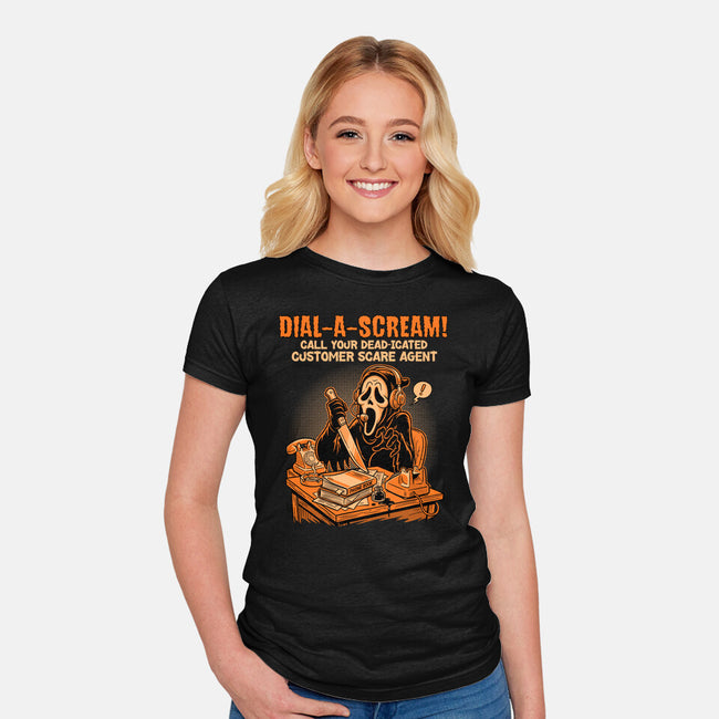 Dial A Scream-Womens-Fitted-Tee-P1yu5h