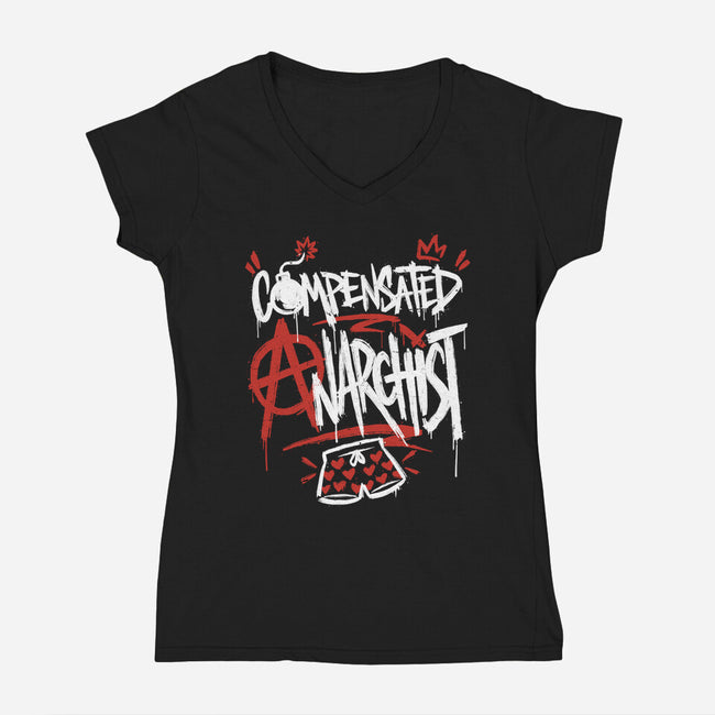 Dungeon Crawler Anarchist-Womens-V-Neck-Tee-Studio Mootant