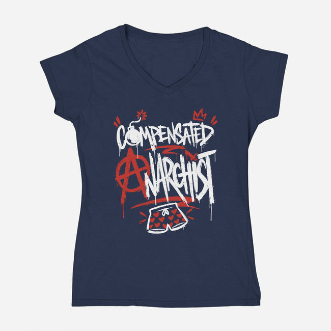 Dungeon Crawler Anarchist-Womens-V-Neck-Tee-Studio Mootant