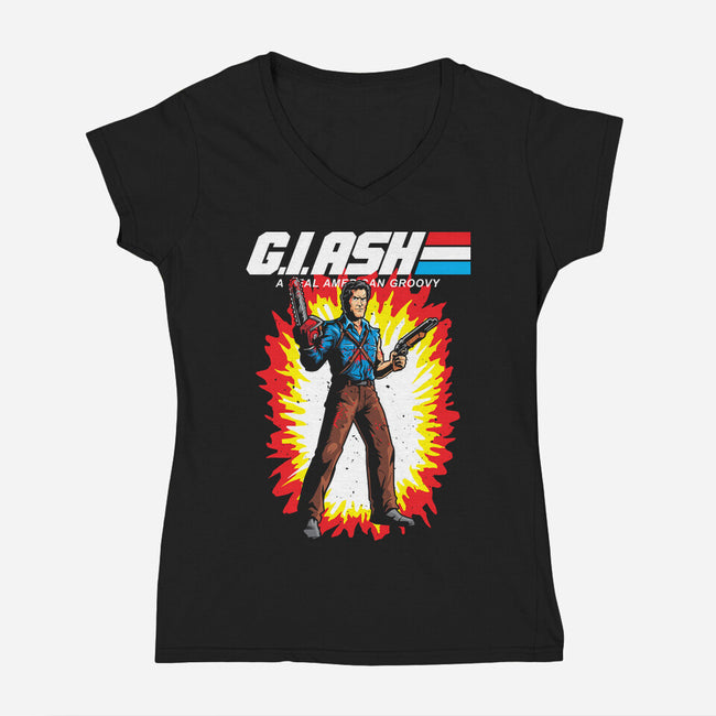 GI ASH-Womens-V-Neck-Tee-arace