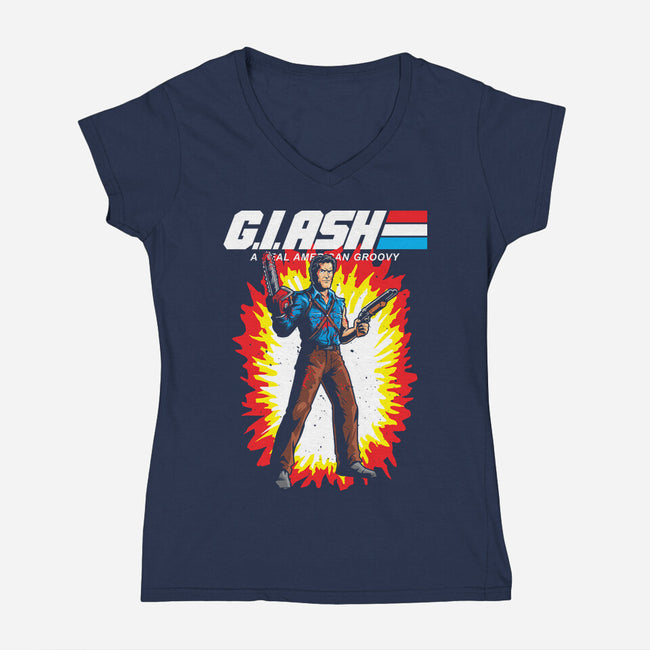 GI ASH-Womens-V-Neck-Tee-arace
