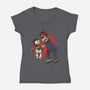 Why You Little Gouken-Womens-V-Neck-Tee-joerawks