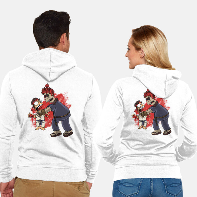 Why You Little Gouken-Unisex-Zip-Up-Sweatshirt-joerawks
