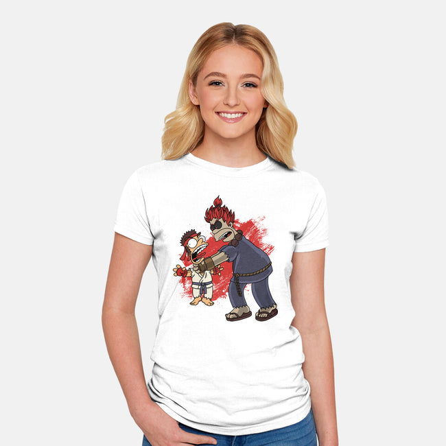 Why You Little Gouken-Womens-Fitted-Tee-joerawks