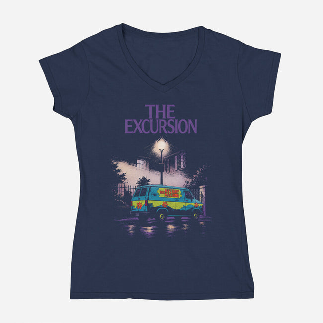 The Excursion-Womens-V-Neck-Tee-Diego Gurgell