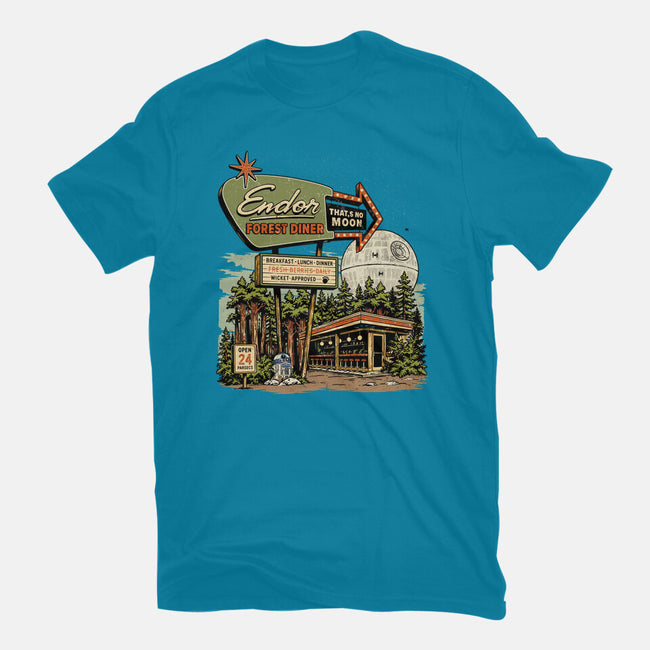 Endor Forest Diner-Womens-Fitted-Tee-sebasebi