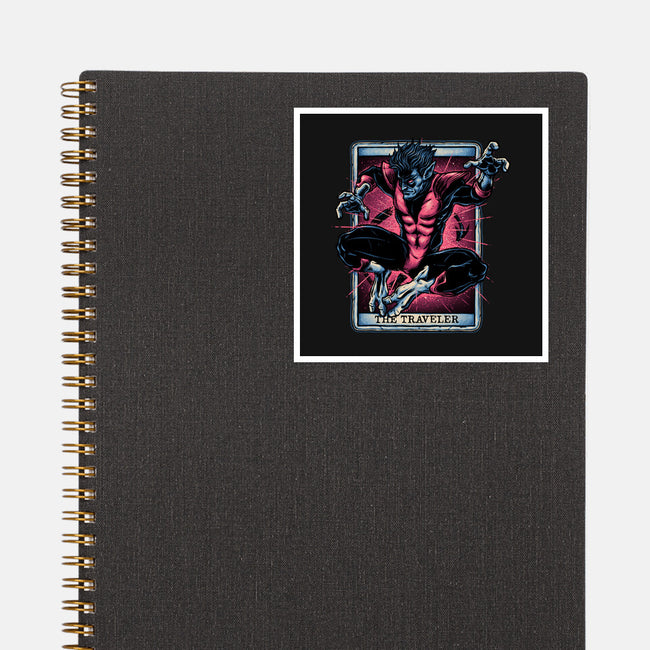 The Traveler In The Void-None-Glossy-Sticker-glitchygorilla