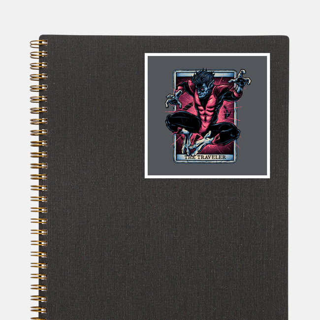 The Traveler In The Void-None-Glossy-Sticker-glitchygorilla