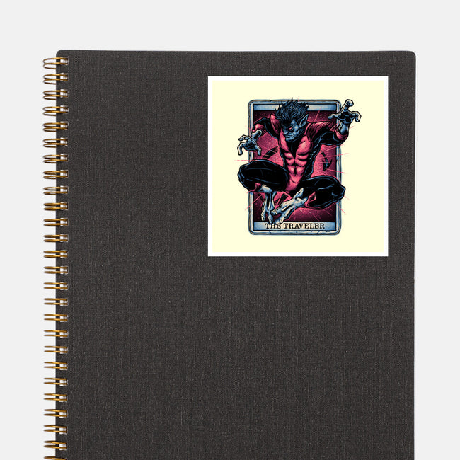The Traveler In The Void-None-Glossy-Sticker-glitchygorilla