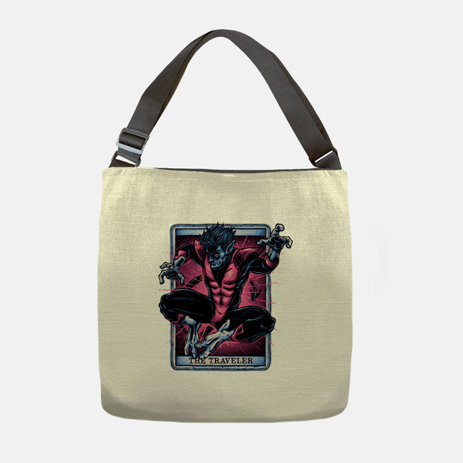 The Traveler In The Void-None-Adjustable Tote-Bag-glitchygorilla