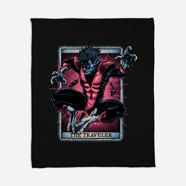The Traveler In The Void-None-Fleece-Blanket-glitchygorilla