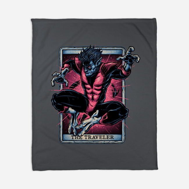 The Traveler In The Void-None-Fleece-Blanket-glitchygorilla