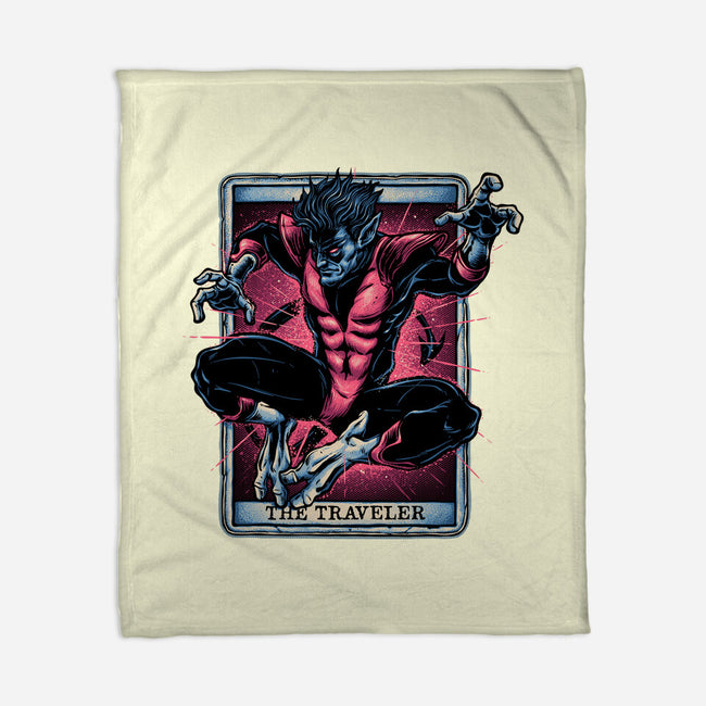 The Traveler In The Void-None-Fleece-Blanket-glitchygorilla