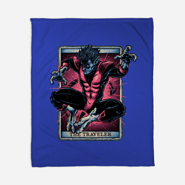 The Traveler In The Void-None-Fleece-Blanket-glitchygorilla