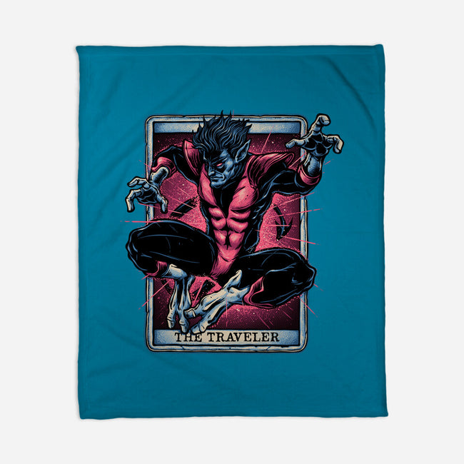 The Traveler In The Void-None-Fleece-Blanket-glitchygorilla