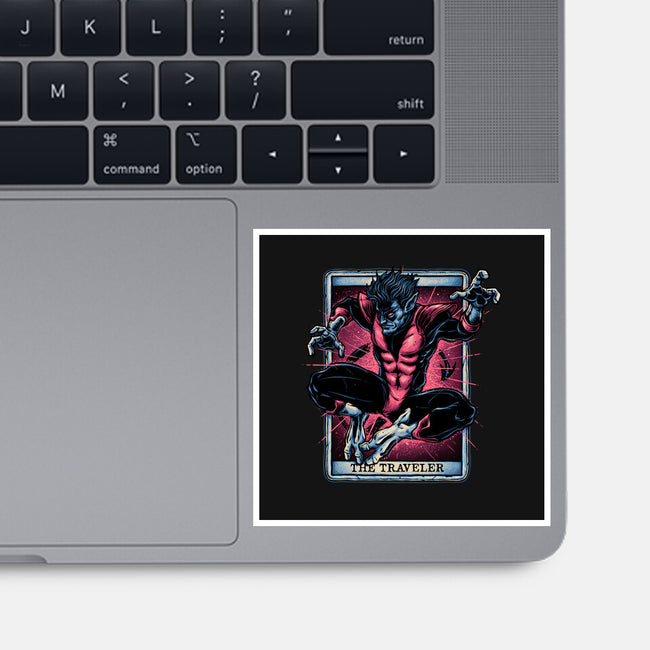 The Traveler In The Void-None-Glossy-Sticker-glitchygorilla