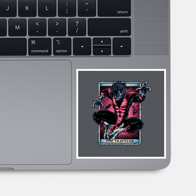 The Traveler In The Void-None-Glossy-Sticker-glitchygorilla