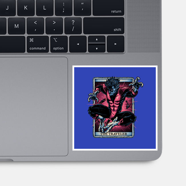The Traveler In The Void-None-Glossy-Sticker-glitchygorilla