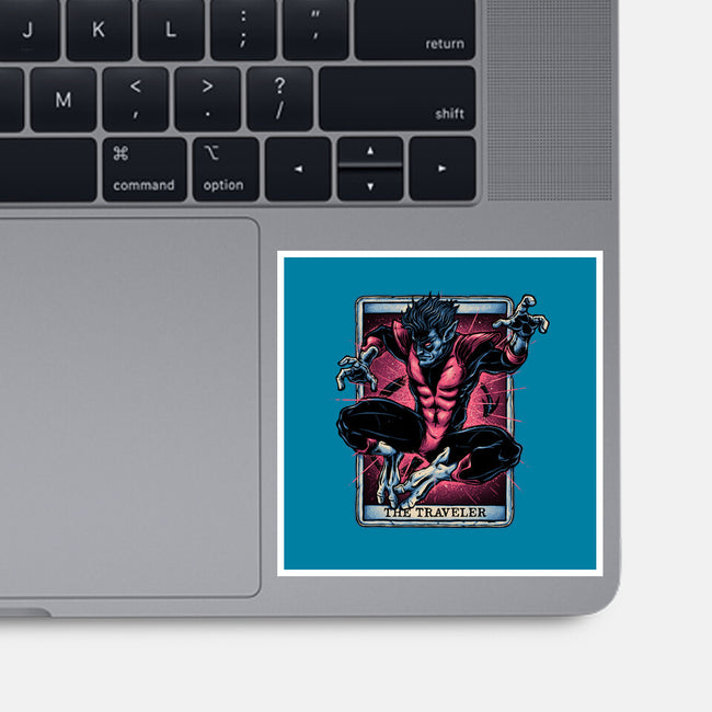 The Traveler In The Void-None-Glossy-Sticker-glitchygorilla