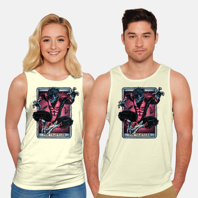 The Traveler In The Void-Unisex-Basic-Tank-glitchygorilla