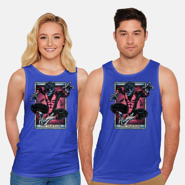 The Traveler In The Void-Unisex-Basic-Tank-glitchygorilla