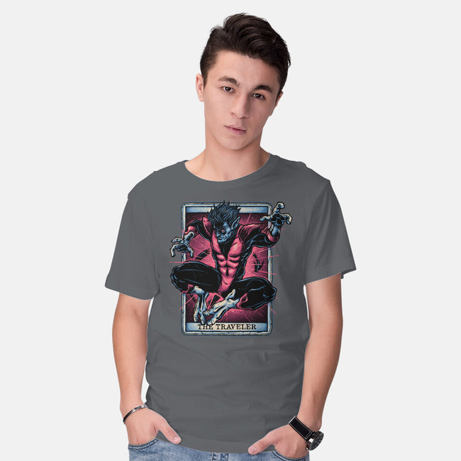 The Traveler In The Void-Mens-Basic-Tee-glitchygorilla