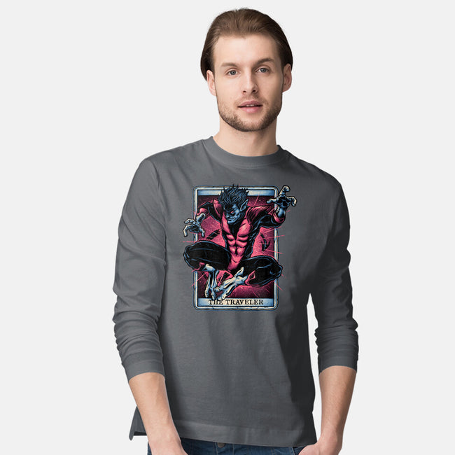 The Traveler In The Void-Mens-Long Sleeved-Tee-glitchygorilla