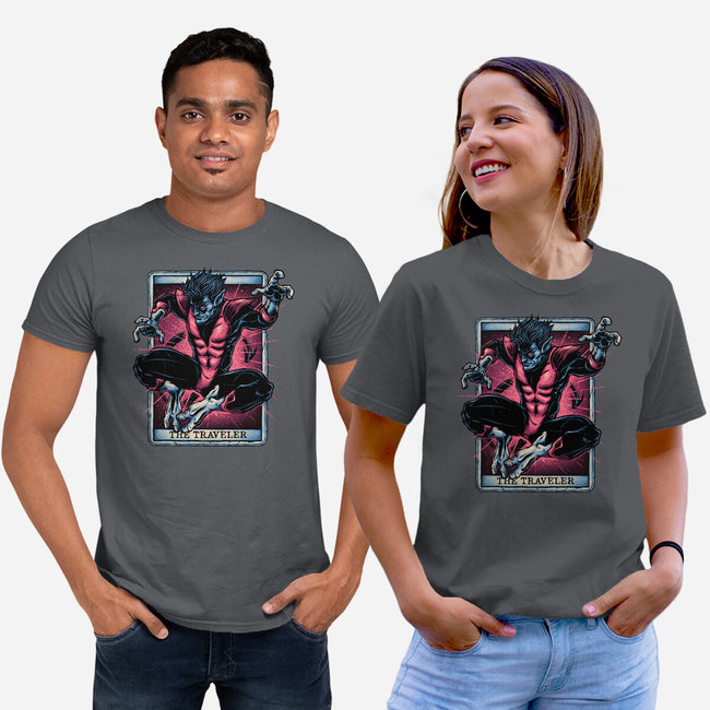 The Traveler In The Void-Unisex-Basic-Tee-glitchygorilla
