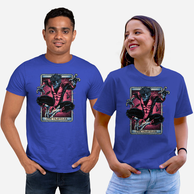 The Traveler In The Void-Unisex-Basic-Tee-glitchygorilla