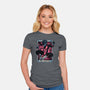 The Traveler In The Void-Womens-Fitted-Tee-glitchygorilla
