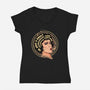 I'm Just A Sweet Transvestite-Womens-V-Neck-Tee-Green Devil