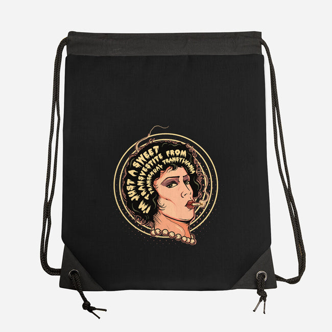 I'm Just A Sweet Transvestite-None-Drawstring-Bag-Green Devil