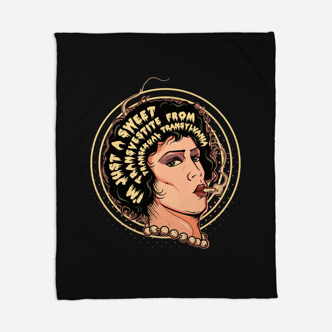 I'm Just A Sweet Transvestite-None-Fleece-Blanket-Green Devil
