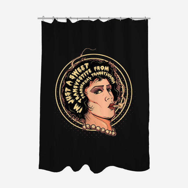 I'm Just A Sweet Transvestite-None-Polyester-Shower Curtain-Green Devil