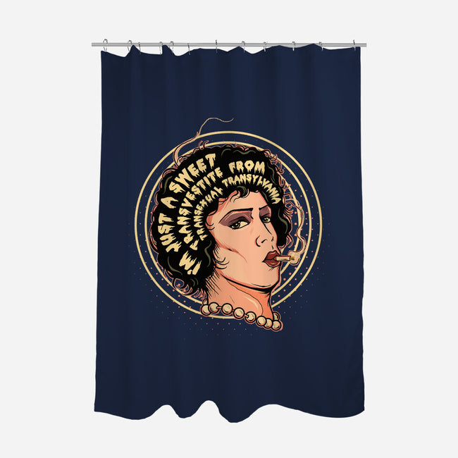 I'm Just A Sweet Transvestite-None-Polyester-Shower Curtain-Green Devil