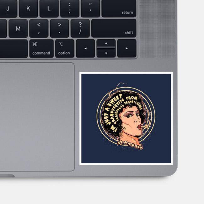 I'm Just A Sweet Transvestite-None-Glossy-Sticker-Green Devil