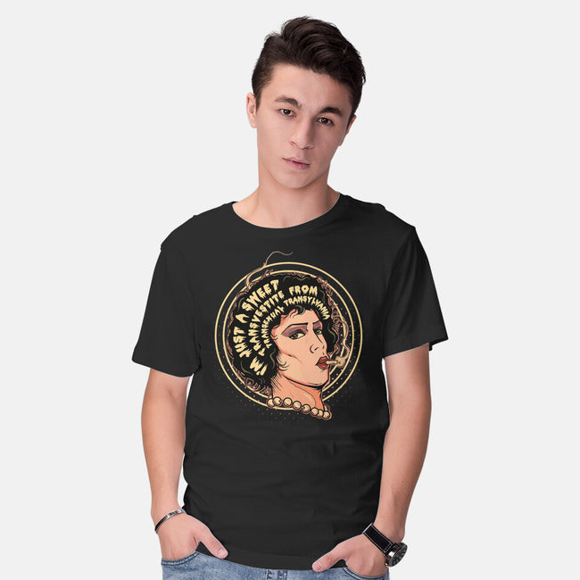 I'm Just A Sweet Transvestite-Mens-Basic-Tee-Green Devil